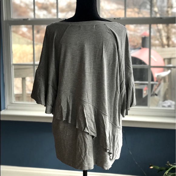 Fever Ruffle Front Slub Knit Top - Picture 3 of 5